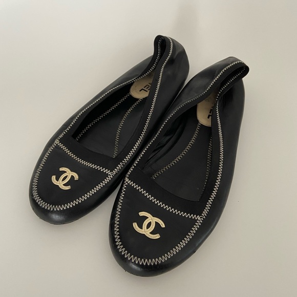 Chanel Leather Flats